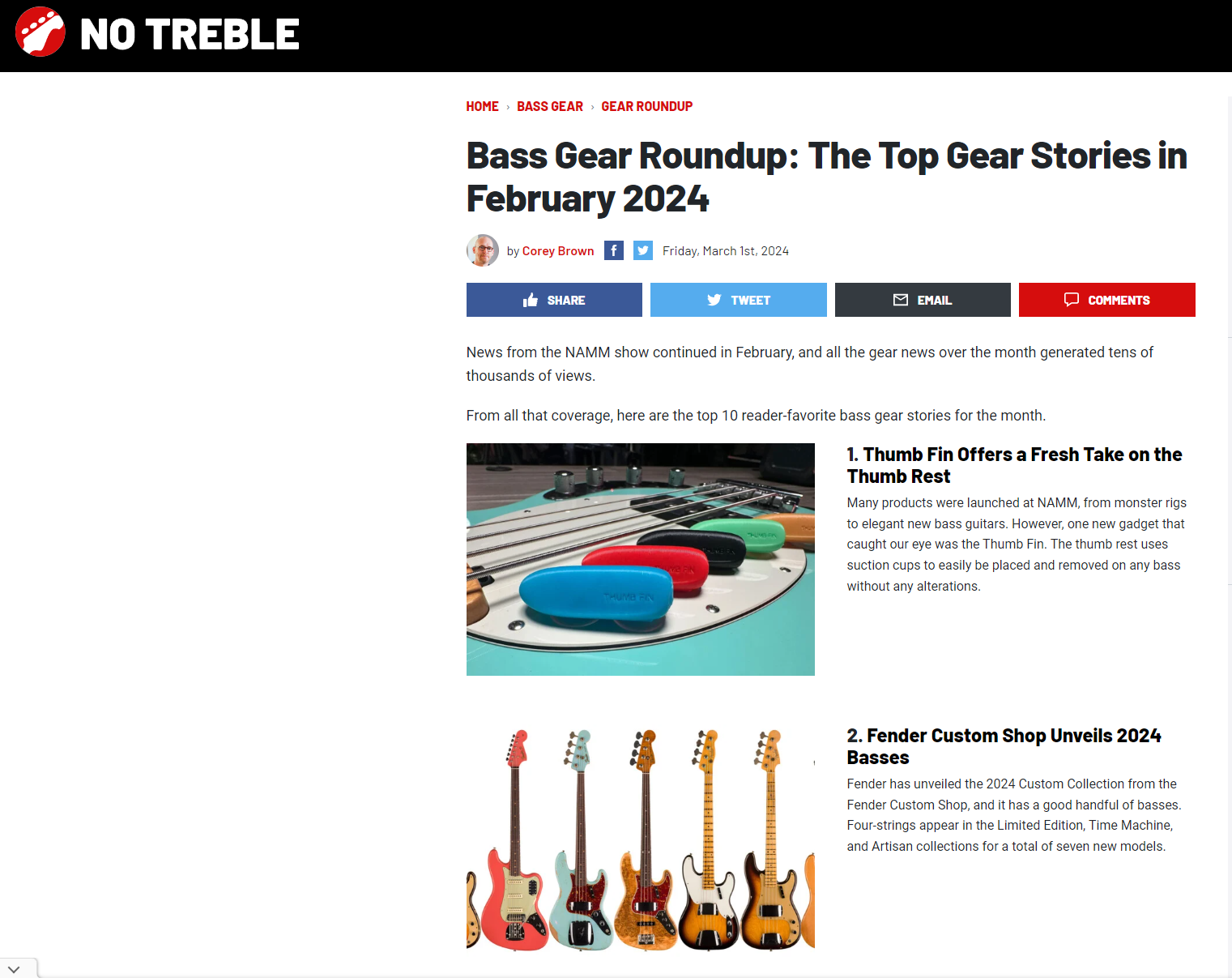 No Treble: Bass Gear Roundup: The Top Gear Stories in February 2024 ...